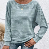 BEAUMONT NICE | PULÔVER COM MANGAS BATWING RIBBADAS PARA MULHERES