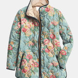 DELACROIX | Mathilde Celadon Quilted Rose Jacket