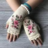 Luvas Térmicas com Estampa Floral