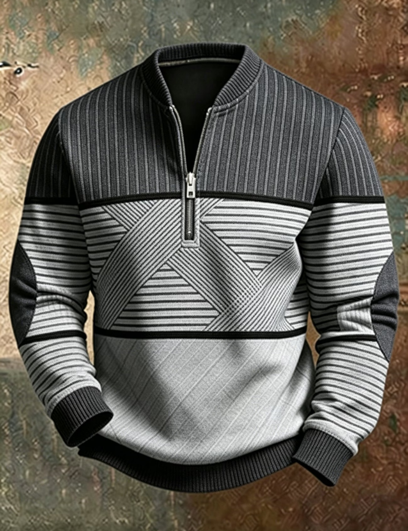 Viktor | Sweater Elegante para Homens com Zíper Frontal