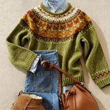 DELACROIX | Michèle Ocher Knit Sweater with Inserts