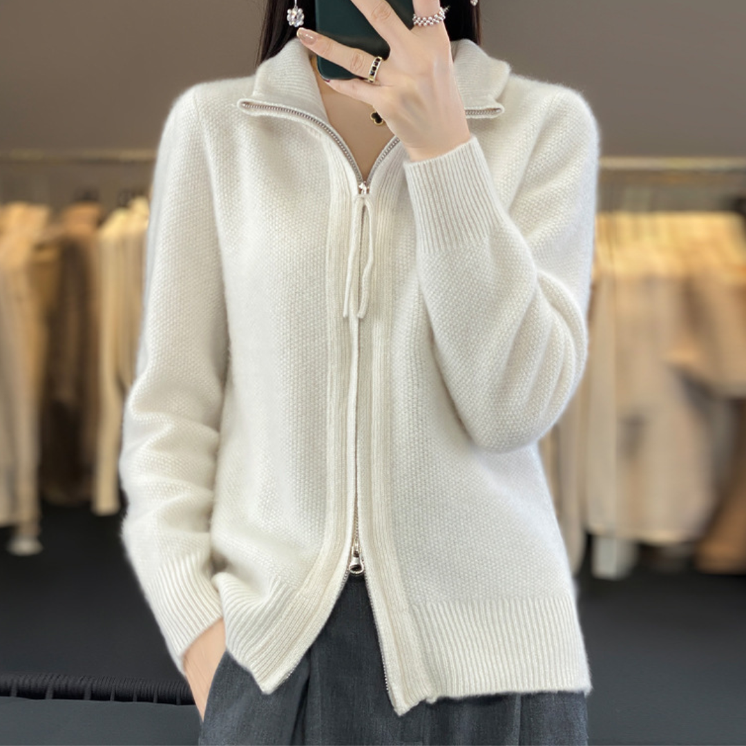 Luna | Cardigan Confortável com Zíper