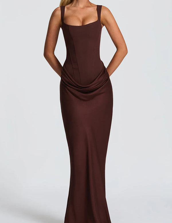 Éléonore | Vestido Maxi com Decote Quadrado