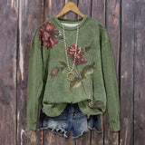 Vintage Floral Print Sweatshirt