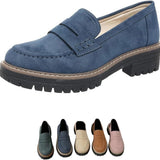 Mocassins Femininos Confortáveis para o Entretempo com Sola Grossa e Antiderrapante