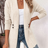 Xalviere | Cardigan Elegante para Mulheres - Frente Aberta & Cintura Ajustada