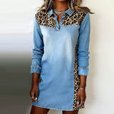 Robe Vintage com Estampa de Leopardo em Patchwork