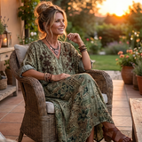 Aleta | Vestido Midi Oversize com Botões e Bolsos