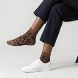 Meias Vintage com Estampa de Leopardo