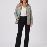 DELACROIX | Mathilde Celadon Quilted Rose Jacket