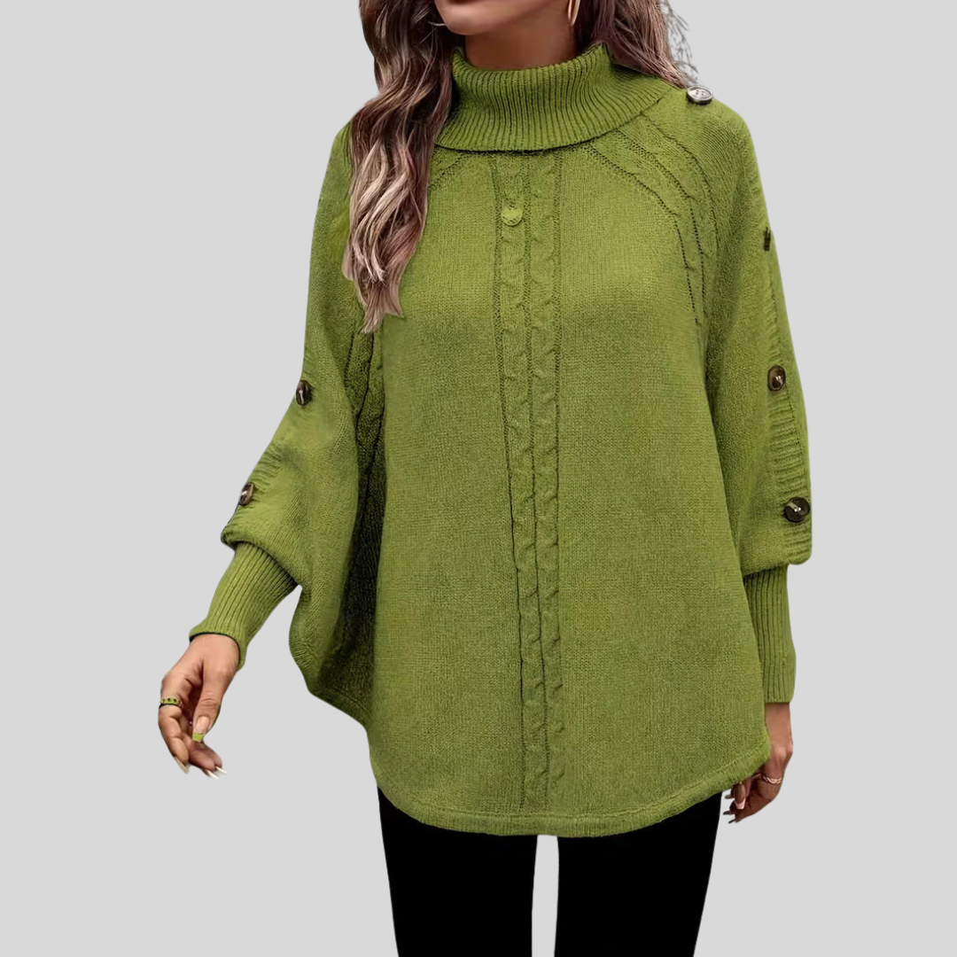 Norelle™ | Pullover de Gola Alta em Tricô