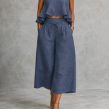 Conjunto Feminino de Duas Peças com Bainha Ajustada