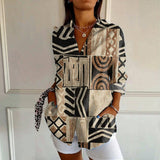 Camisa Vintage com Estampa Abstrata