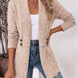 Xalviere | Cardigan Elegante para Mulheres - Frente Aberta & Cintura Ajustada