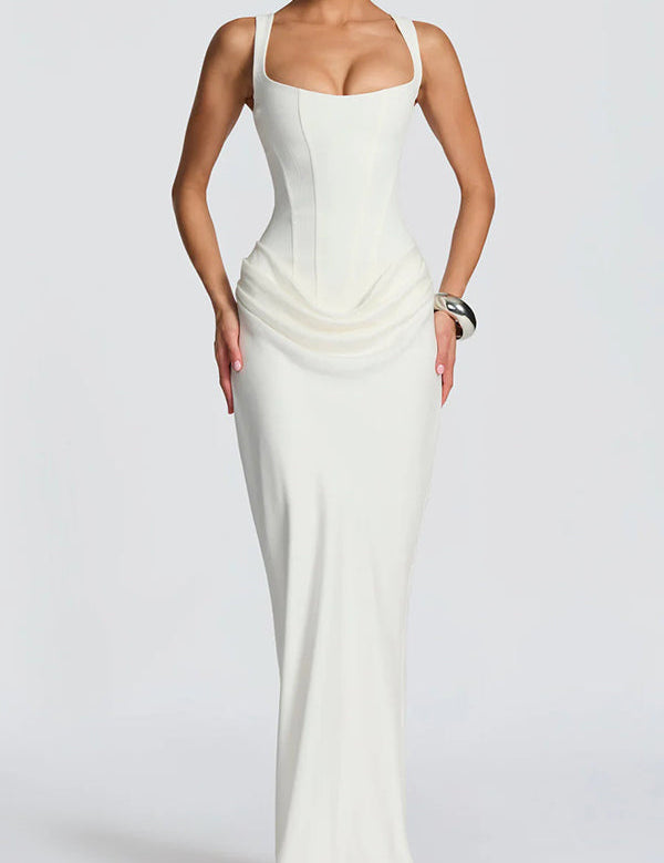 Éléonore | Vestido Maxi com Decote Quadrado