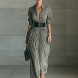 Zéphyrine | Long Pleated Dress