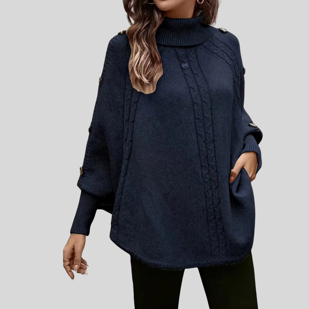 Norelle™ | Pullover de Gola Alta em Tricô
