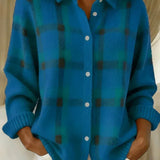 Kelsey™ | Cardigan Xadrez em Malha Aconchegante
