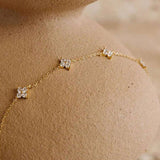 Colar Vintage com Trevo de Quatro Folhas