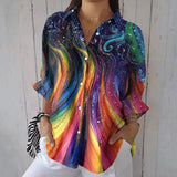 Blusa de Manga Longa com Degradê Colorido