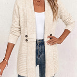 Xalviere | Cardigan Elegante para Mulheres - Frente Aberta & Cintura Ajustada