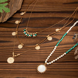 Colar Vintage Bohêmio com Pendente