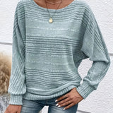 BEAUMONT NICE | PULÔVER COM MANGAS BATWING RIBBADAS PARA MULHERES