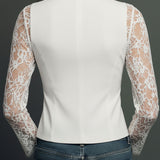 Noémie | Blazer Preto com Mangas Semi-Transparentes Elegantes