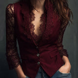 Noémie | Blazer Preto com Mangas Semi-Transparentes Elegantes