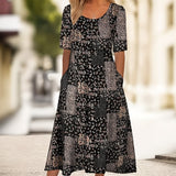 Vestido Vintage com Estampa Floral