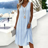 Robe Rayée Descontraída