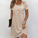 Robe Vintage com Estampa de Folhagem