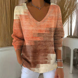 Camisa Vintage Casual de Mangas Longas
