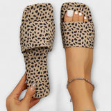 Elisabete - Mocassins rasos com estampado de leopardo