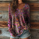 Camisa Estampada Floral Vintage