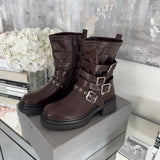 Botas moteras Bellina marrones