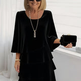 Catherine | Vestido Sofisticado com Babados