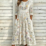 Vestido Casual com Estampa Floral