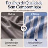Conjunto leve de descanso às riscas, ideal para saídas descontraídas 🤍 Top largo + calças largas