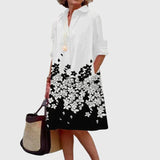 Vestido Mulher Camisero Com Bolsos – Estilo Casual Elegante
