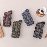 Meias Vintage Estampadas com Flores