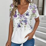 Camisa Casual com Estampa de Borboleta
