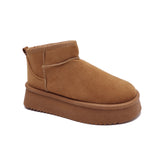 Botas de plataforma Della color castaño