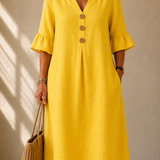 DELACROIX | Vestido Botonado Amplo Aveline