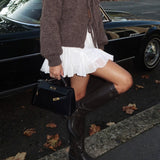 Botas Nyra com Detalhes em Tachas Castanhas