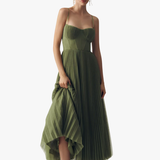 MOREAU LYON | VESTIDO MIDI COM CORSETE ESTRUTURADO PARA MULHERES