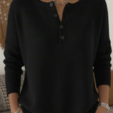 Helena | Jersey de Ponto com Botões Henley