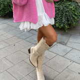 Botas Camperas Altas Selenay en Color Beige