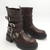 Botas moteras Bellina marrones