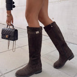 Botas de ante Mila marrón oscuro